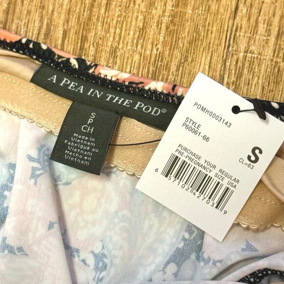 A Pea in the Pod Maternity Floral One-Piece Square Neckline Swimsuit Size Small - Picture 12 of 13